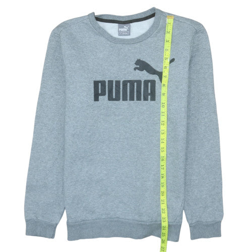 Puma Men's Grey Crew Neck Pullover Sweatshirt Size S