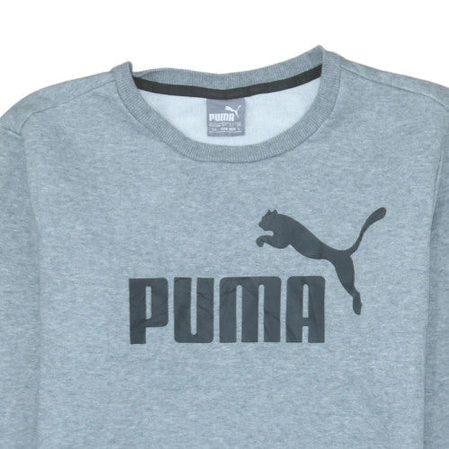 Puma Men's Grey Crew Neck Pullover Sweatshirt Size S