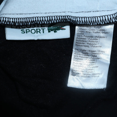 Lacoste Sport Men's Blue Black Track Jacket Size S Full Zip Polyester