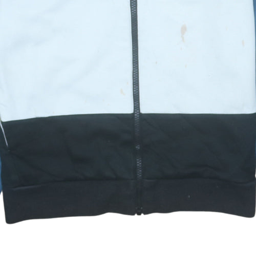 Lacoste Sport Men's Blue Black Track Jacket Size S Full Zip Polyester