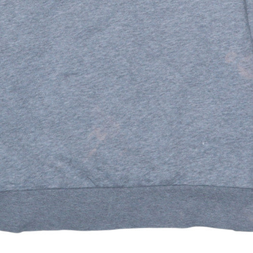Adidas Men’s Grey Pullover Sweatshirt M Crew Neck Logo Sports