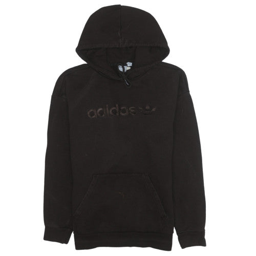 Adidas Womens Black Size 8 Pullover Hoodie with Logo
