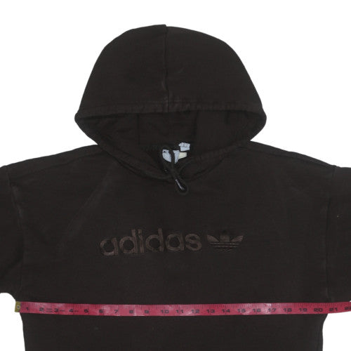 Adidas Womens Black Size 8 Pullover Hoodie with Logo