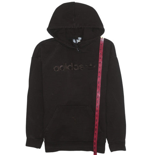 Adidas Womens Black Size 8 Pullover Hoodie with Logo