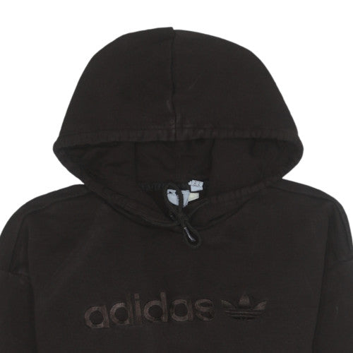 Adidas Womens Black Size 8 Pullover Hoodie with Logo