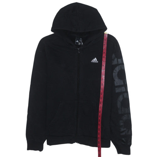 Adidas Mens Black Full Zip Hoodie Size S Regular Fit Sportswear