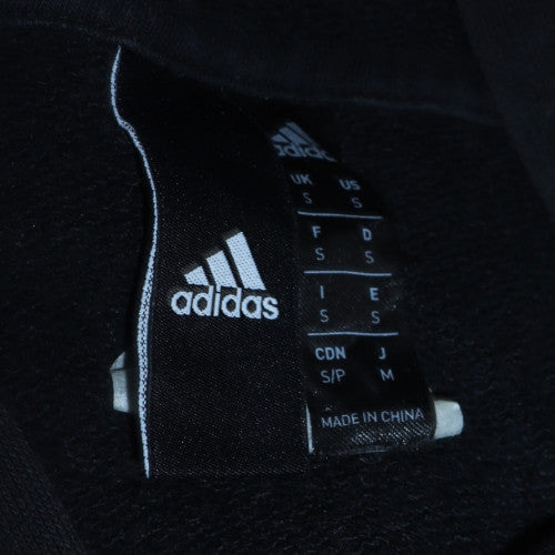 Adidas Mens Black Full Zip Hoodie Size S Regular Fit Sportswear
