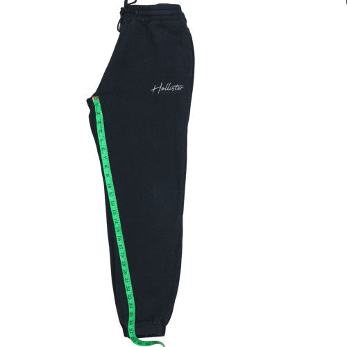 Hollister Men's Black Fleece Sweatpants S Regular Fit Logo Casual