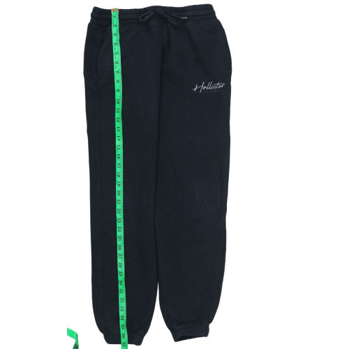 Hollister Men's Black Fleece Sweatpants S Regular Fit Logo Casual
