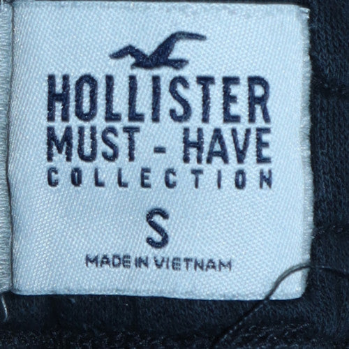Hollister Men's Black Fleece Sweatpants S Regular Fit Logo Casual