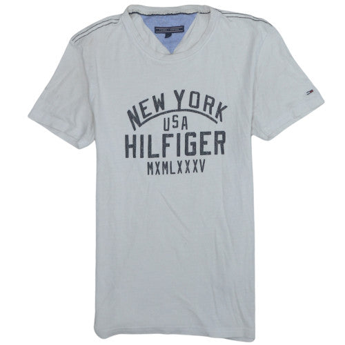 Tommy Hilfiger Men's White New York USA Graphic T-Shirt Size S