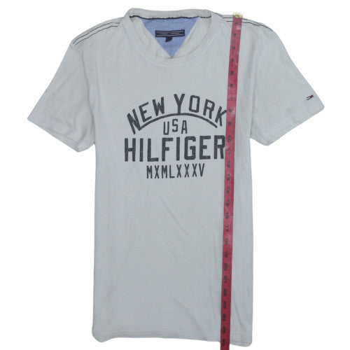 Tommy Hilfiger Men's White New York USA Graphic T-Shirt Size S