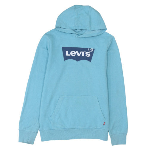 Levi's Girls Blue Pullover Hoodie 16 Years Logo Cotton Fleece Sweatshirt
