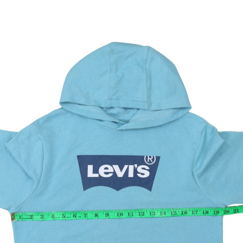 Levi's Girls Blue Pullover Hoodie 16 Years Logo Cotton Fleece Sweatshirt