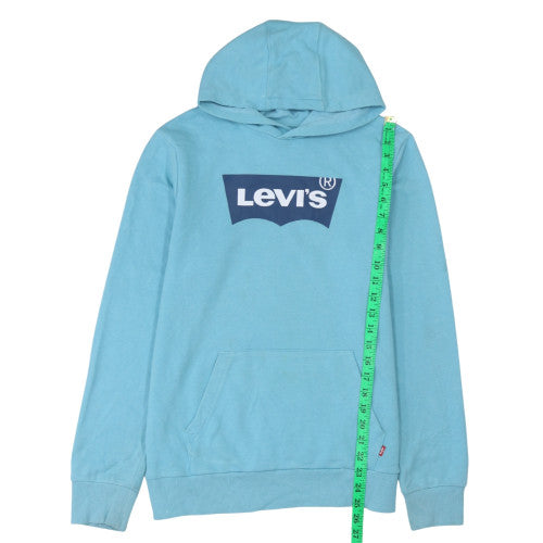Levi's Girls Blue Pullover Hoodie 16 Years Logo Cotton Fleece Sweatshirt