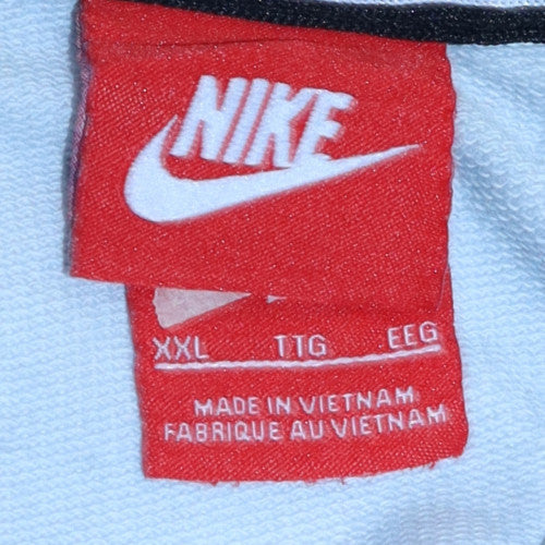 Nike Men's White 2XL Pullover Crew Neck Sweatshirt