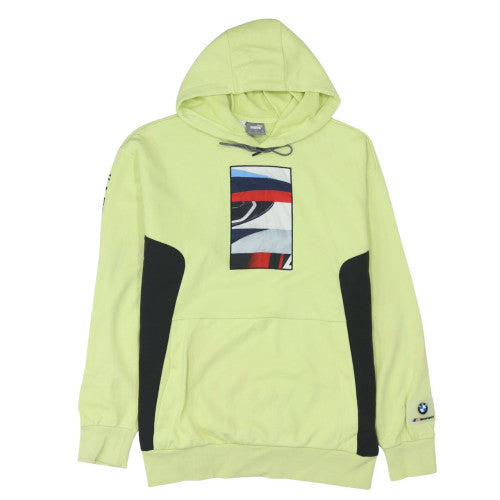Puma BMW Motorsport Men's Yellow Pullover Hoodie Size S