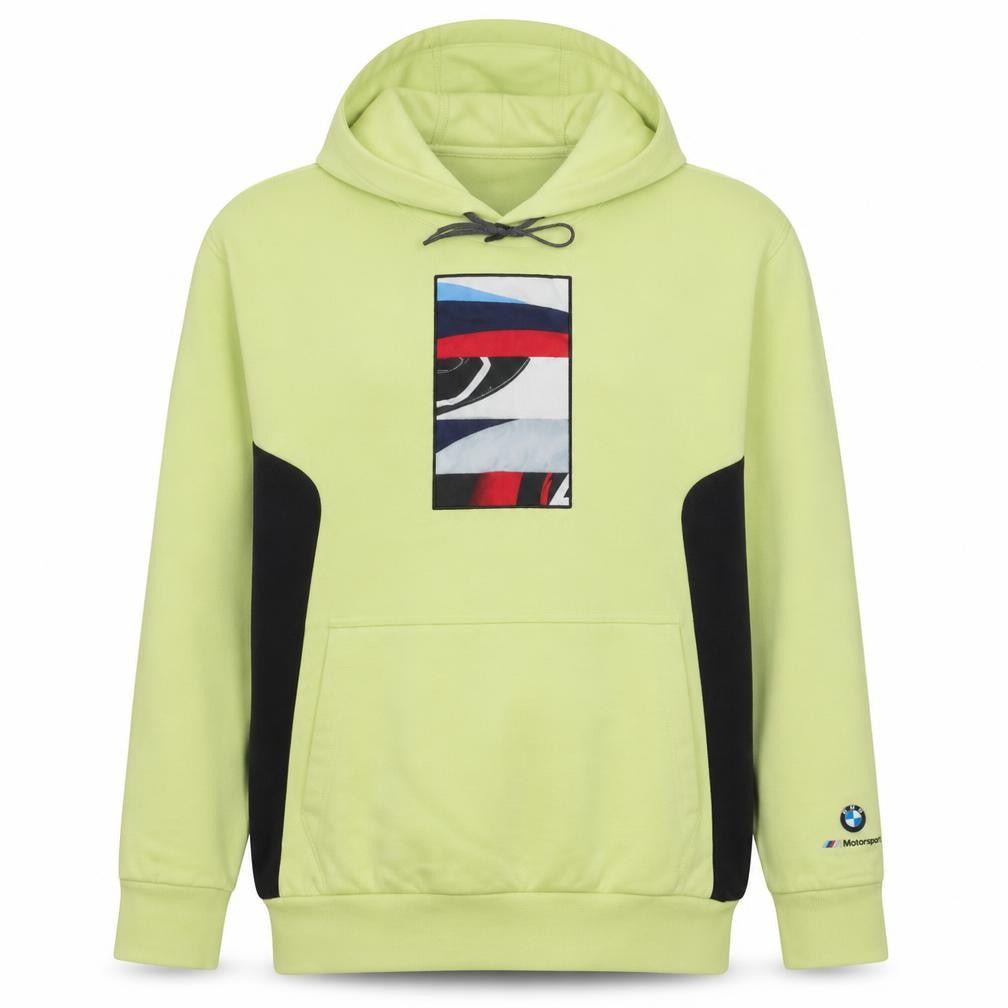 Puma BMW Motorsport Men's Yellow Pullover Hoodie Size S