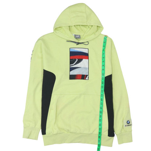 Puma BMW Motorsport Men's Yellow Pullover Hoodie Size S