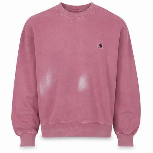 Carhartt WIP Women's Pink Nelson Sweatshirt L Cotton Crew Neck