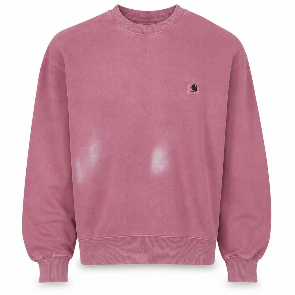 Carhartt WIP Women's Pink Nelson Sweatshirt L Cotton Crew Neck