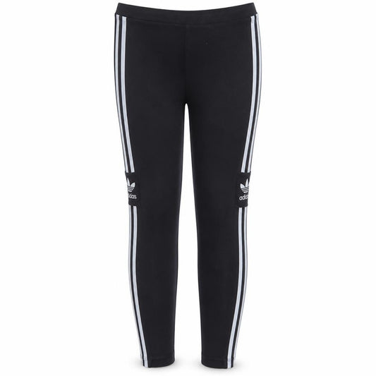 Adidas Womens Black 3-Stripes Cotton Stretch Leggings Size 10