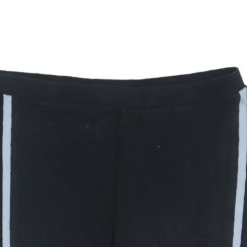 Adidas Womens Black 3-Stripes Cotton Stretch Leggings Size 10