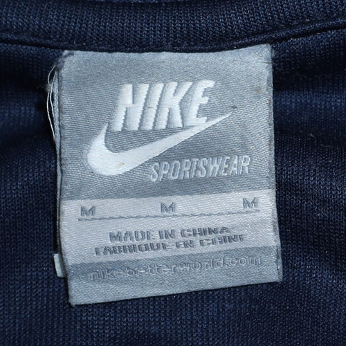 Nike Men's Blue Track Jacket M Full Zip Sportswear Top