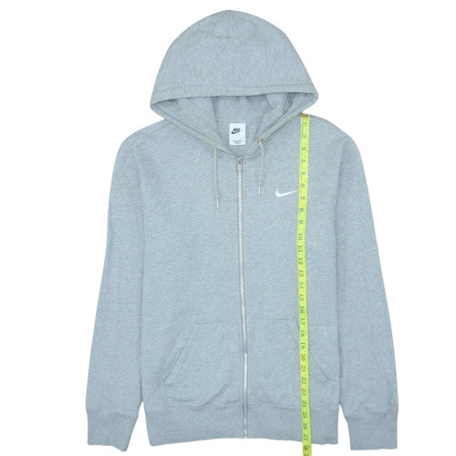 Nike Mens Grey Full Zip Hoodie L Regular Fit Fleece Sweatshirt