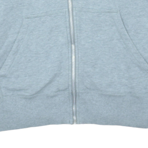 Nike Mens Grey Full Zip Hoodie L Regular Fit Fleece Sweatshirt