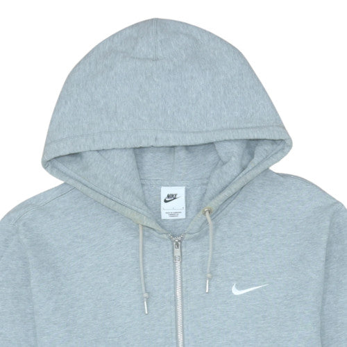 Nike Mens Grey Full Zip Hoodie L Regular Fit Fleece Sweatshirt