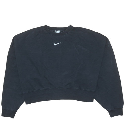 Nike Womens Black Medium Pullover Crew Neck Sweatshirt