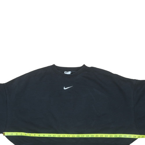 Nike Womens Black Medium Pullover Crew Neck Sweatshirt