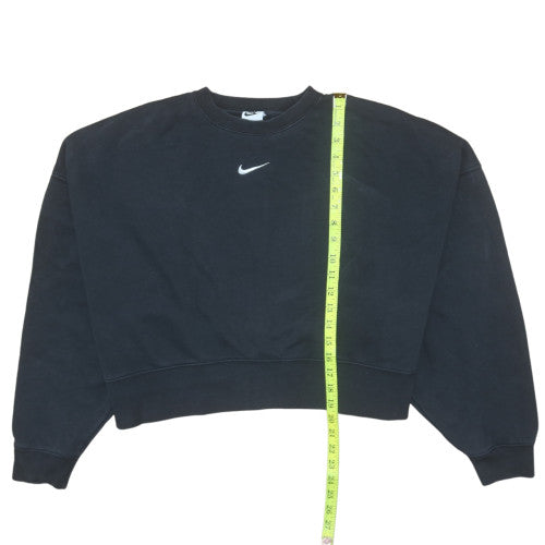 Nike Womens Black Medium Pullover Crew Neck Sweatshirt