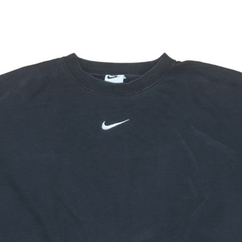 Nike Womens Black Medium Pullover Crew Neck Sweatshirt