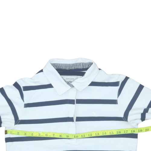 Joules Women Blue Striped Long Sleeve Collared Polo UK12