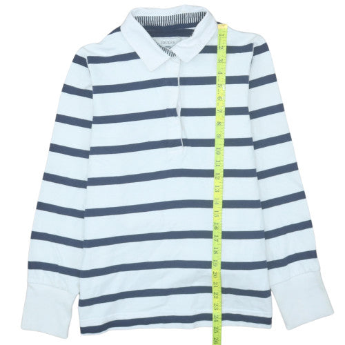 Joules Women Blue Striped Long Sleeve Collared Polo UK12