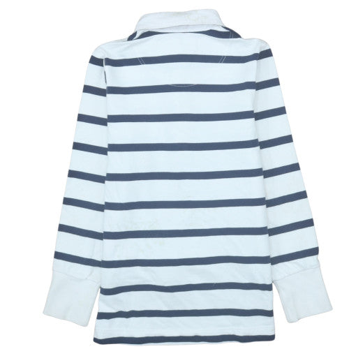 Joules Women Blue Striped Long Sleeve Collared Polo UK12