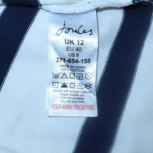 Joules Women Blue Striped Long Sleeve Collared Polo UK12