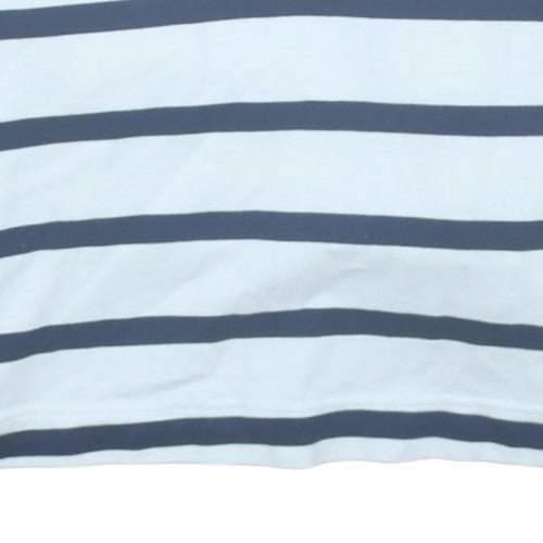 Joules Women Blue Striped Long Sleeve Collared Polo UK12