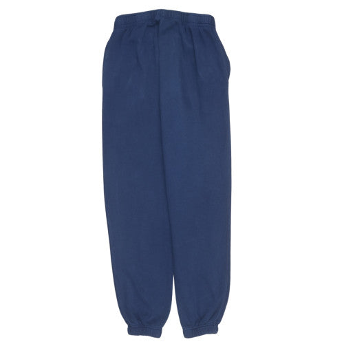 Nike Men's Blue Fleece Sweatpants Size S Elastic Waist Logo Joggers