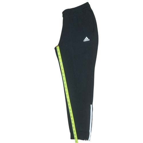 Adidas Womens Black Jogger Trousers Size M Fleece Elastic Waist