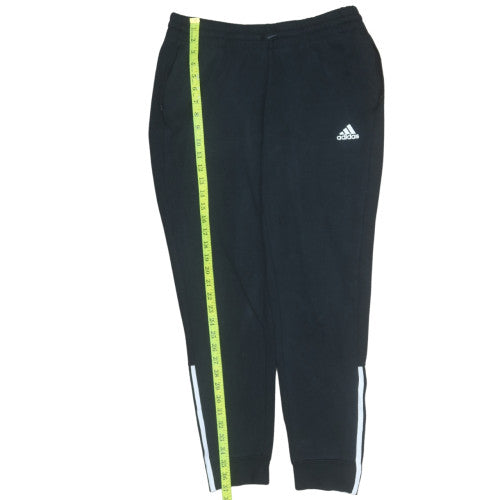 Adidas Womens Black Jogger Trousers Size M Fleece Elastic Waist