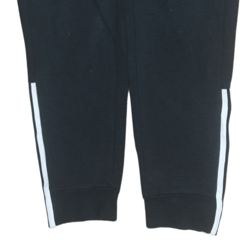 Adidas Womens Black Jogger Trousers Size M Fleece Elastic Waist