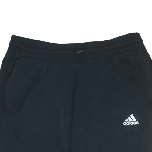 Adidas Womens Black Jogger Trousers Size M Fleece Elastic Waist