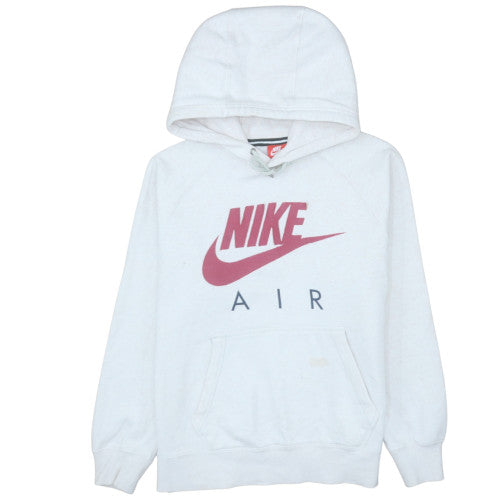 Nike Women’s White Pullover Hoodie Medium – Air Logo Graphic Sweatshirt