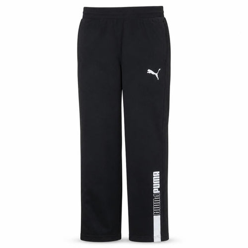 Puma Men Black Regular Fit Sweatpants Size M Sports Logo Trousers