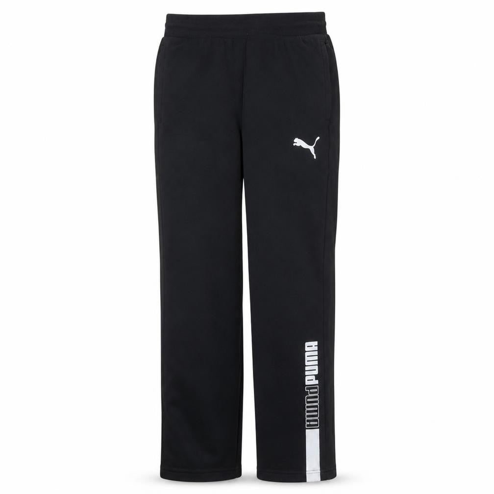 Puma Men Black Regular Fit Sweatpants Size M Sports Logo Trousers