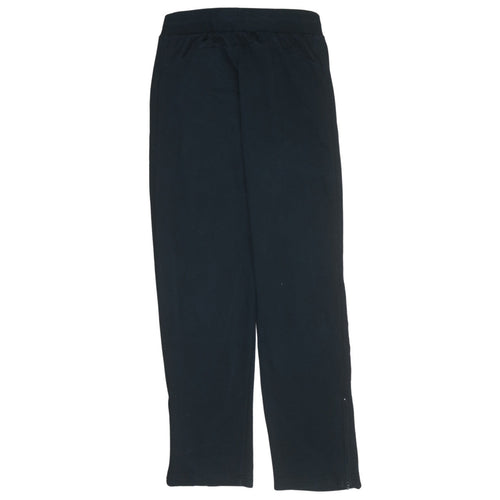 Puma Men Black Regular Fit Sweatpants Size M Sports Logo Trousers
