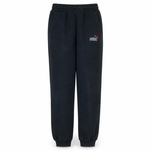 Puma Boys Black Jogger Trousers 13-14 Years Fleece Elastic Waist Casual